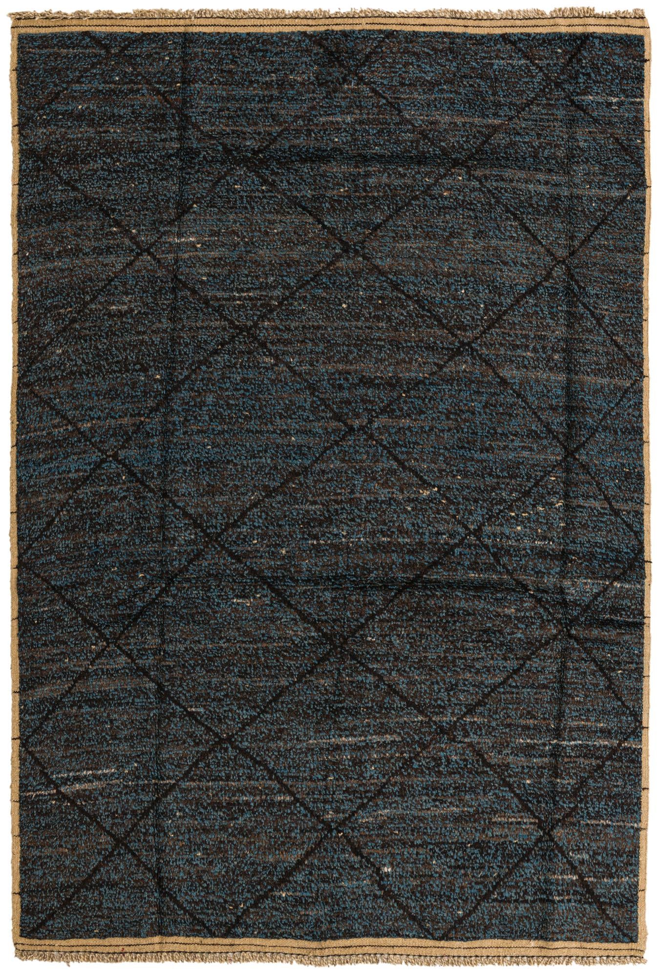 6' 4 x 9' 3 Hand Knotted Moroccan Wool Rug