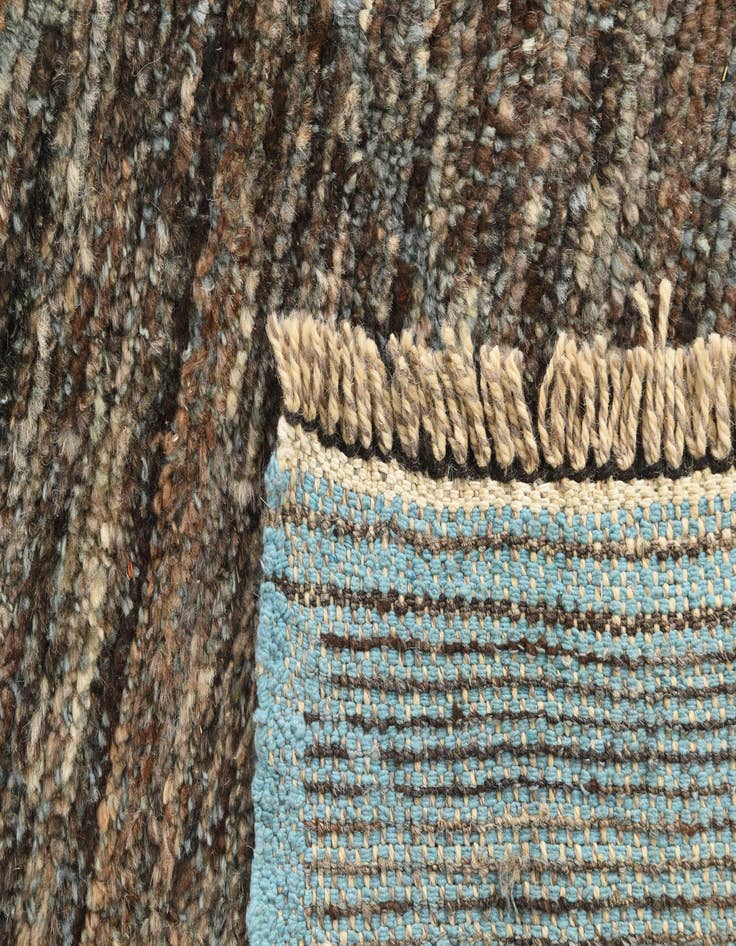 Detail image of 5' 2 x 8' 4  Hand Knotted Moroccan Wool Rug