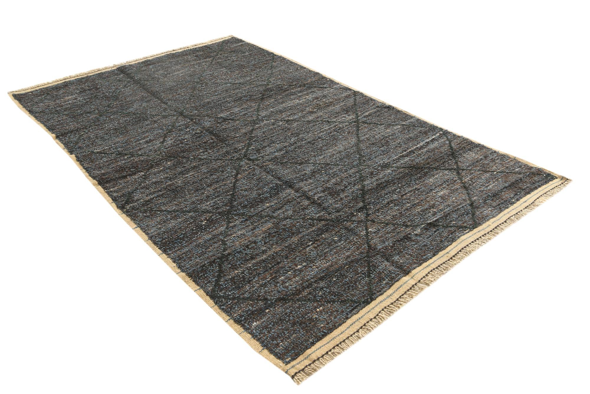 6' 2 x 9' 2 Hand Knotted Moroccan Wool Rug