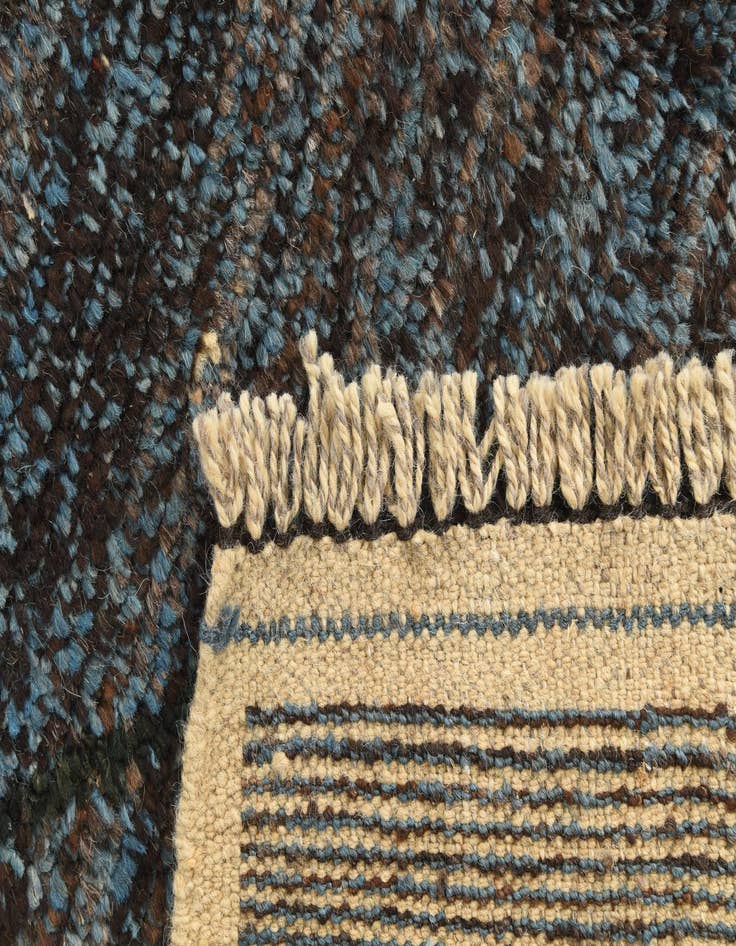 Detail image of 6' 2 x 9' 2  Hand Knotted Moroccan Wool Rug