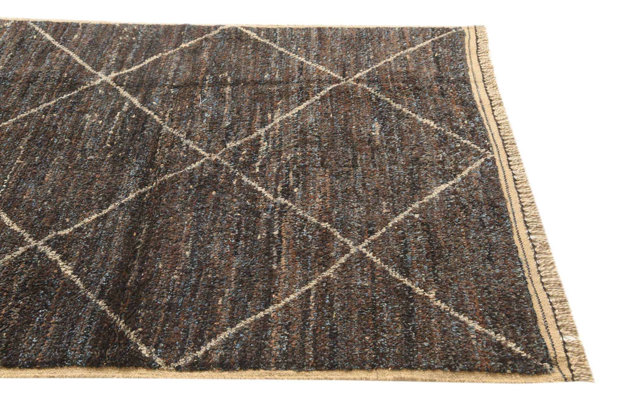 5' 3 x 8' 7 Hand Knotted Moroccan Wool Rug