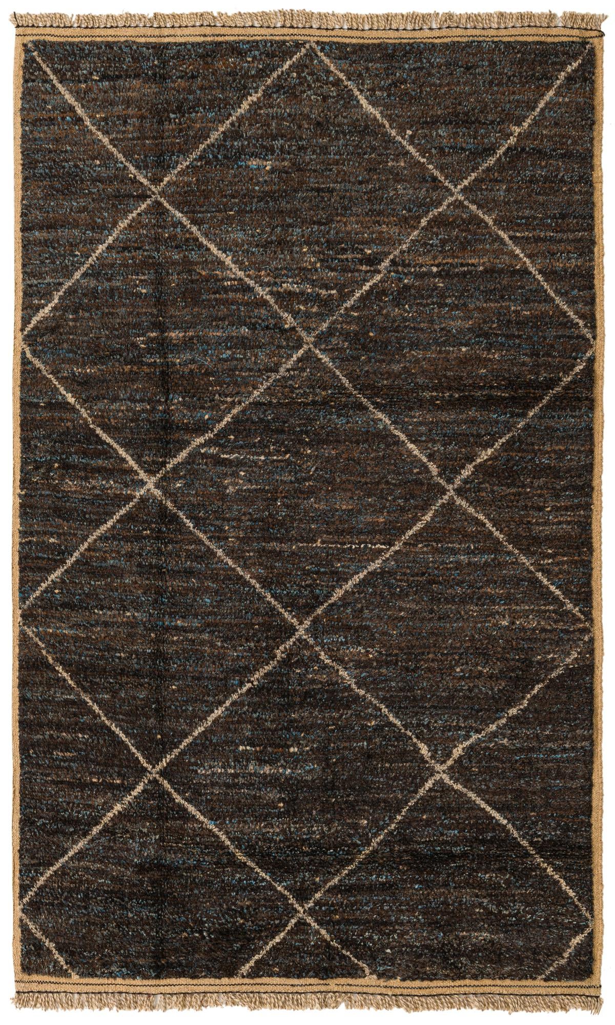 5' 3 x 8' 7 Hand Knotted Moroccan Wool Rug