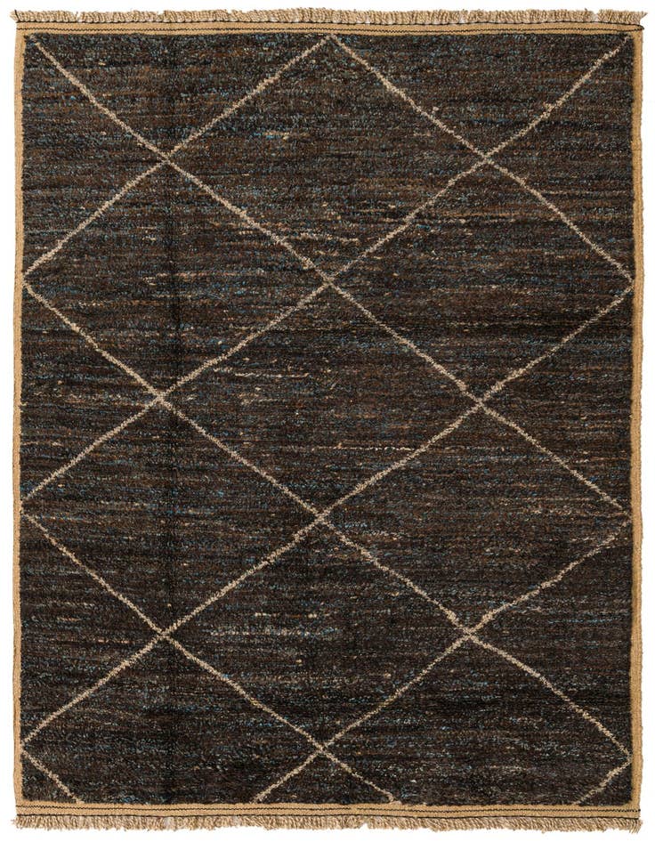 Detail image of 5' 3 x 8' 7 Hand Knotted Moroccan Wool Rug