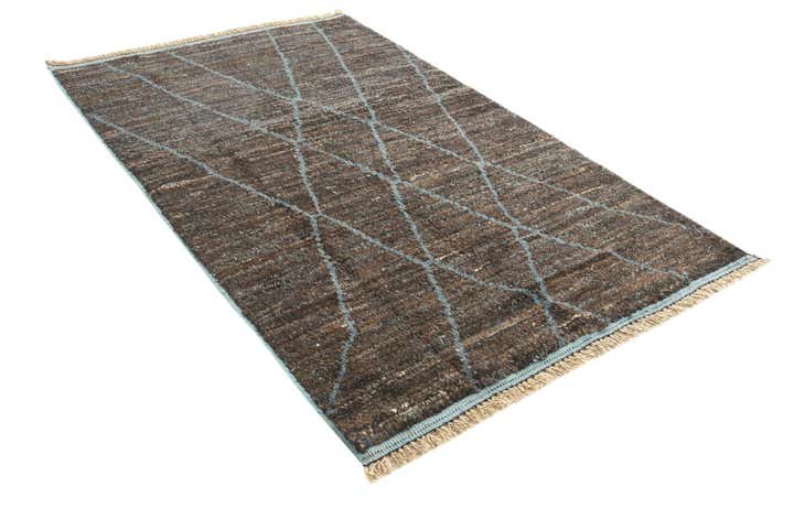 5' x 8' Hand Knotted Moroccan Wool Rug