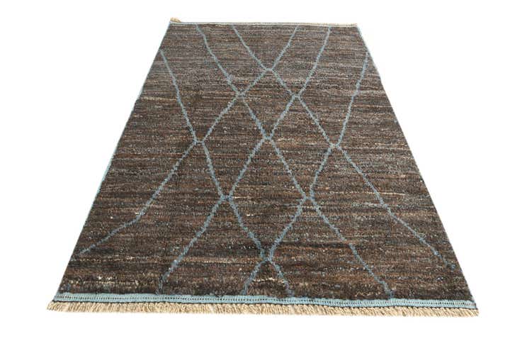 5' x 8' Hand Knotted Moroccan Wool Rug