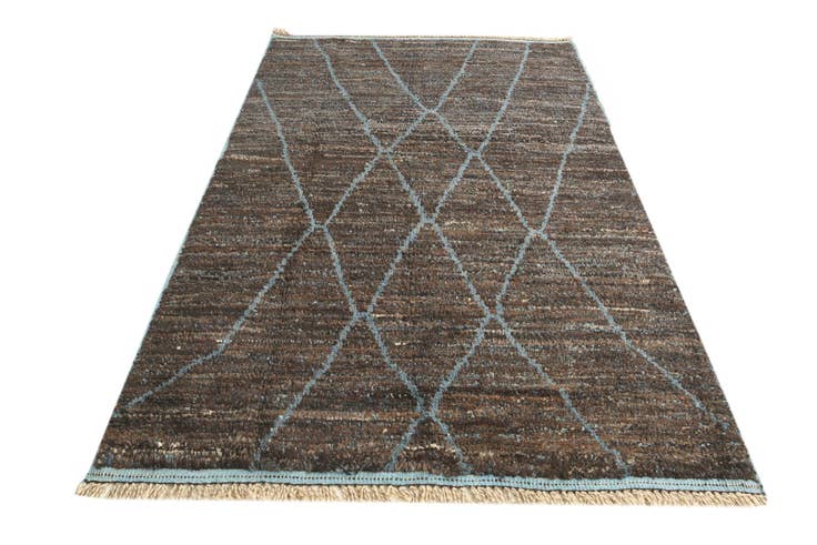 Detail image of 5' x 8' Hand Knotted Moroccan Wool Rug