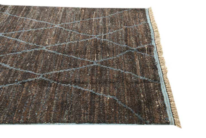 5' x 8' Hand Knotted Moroccan Wool Rug