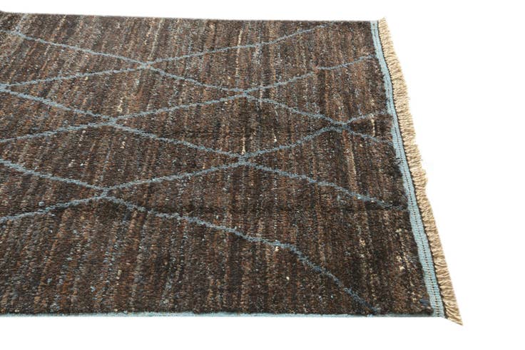 Detail image of 5' x 8' Hand Knotted Moroccan Wool Rug