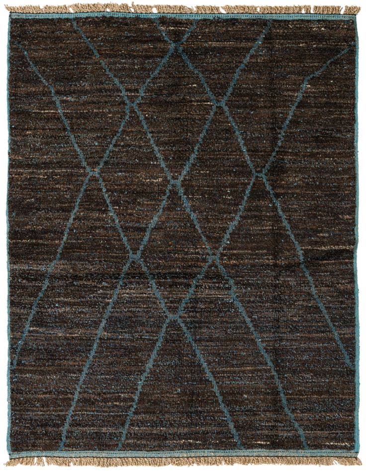 Detail image of 5' x 8' Hand Knotted Moroccan Wool Rug