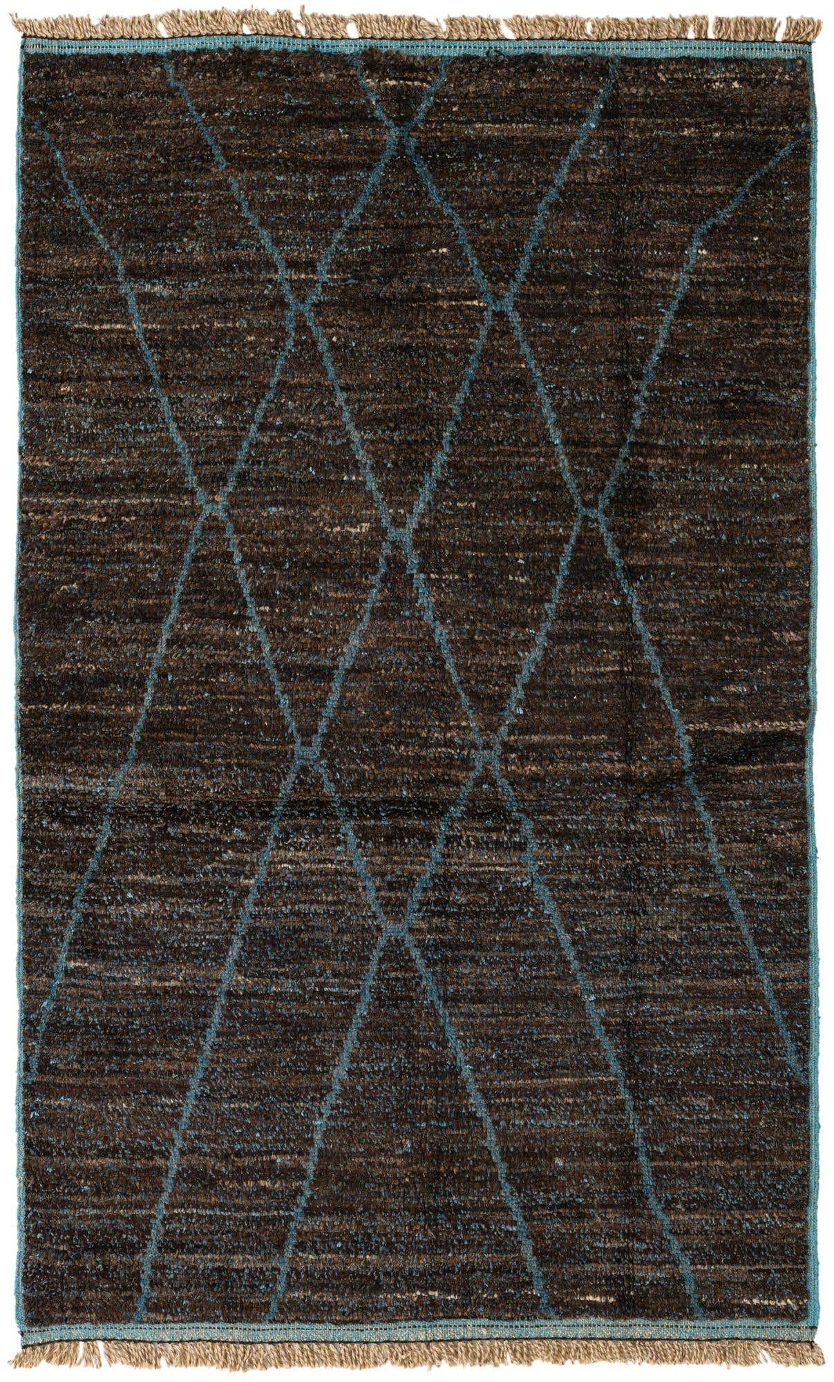 5' x 8' Hand Knotted Moroccan Wool Rug