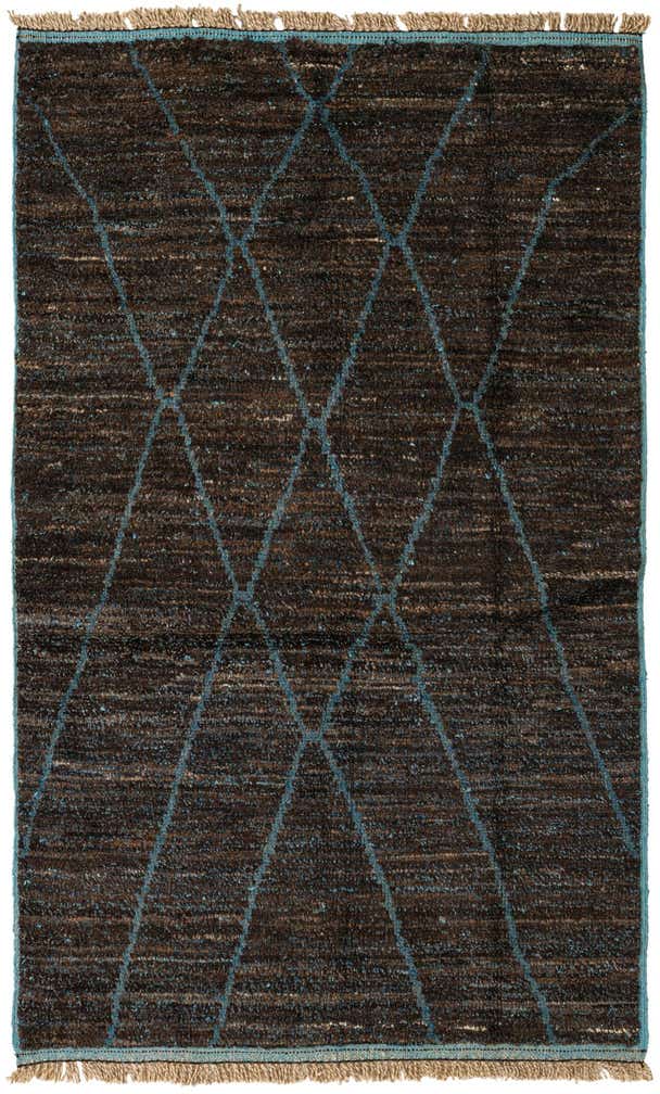 5' x 8' Hand Knotted Moroccan Wool Rug