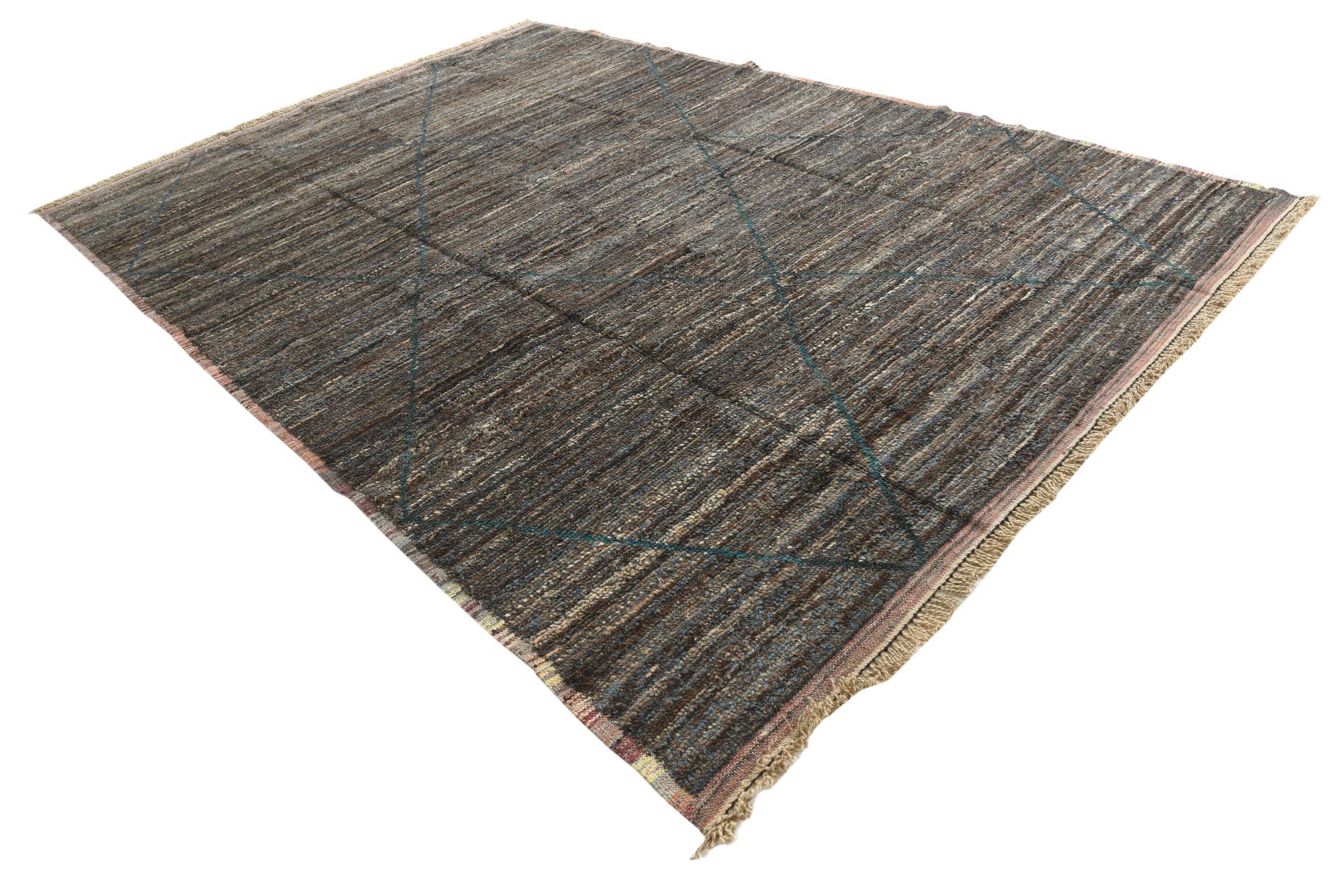 8' 9 x 12' 9 Hand Knotted Moroccan Wool Rug