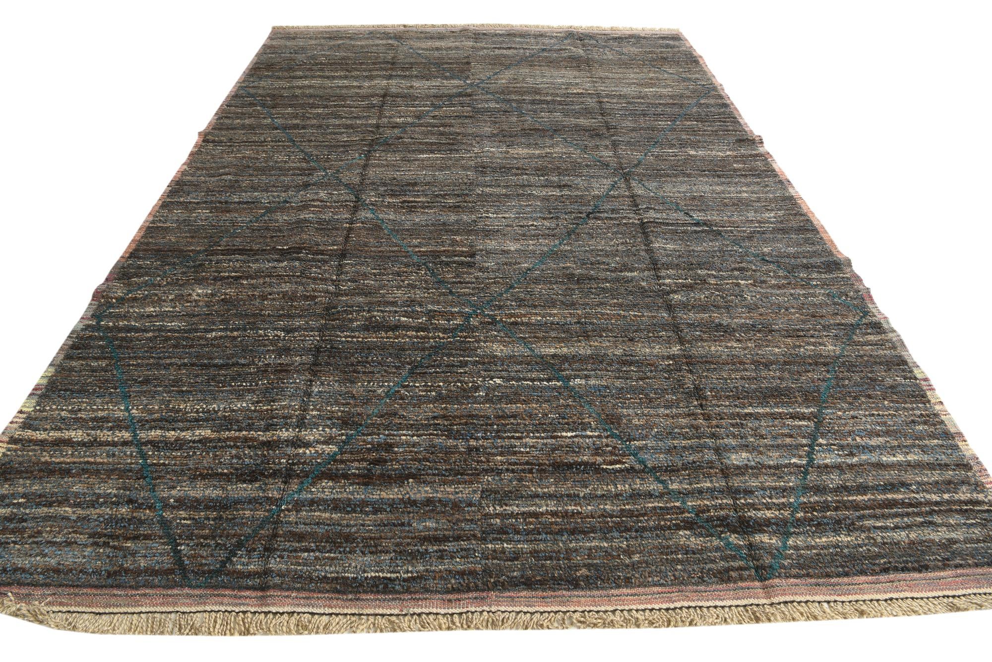 8' 9 x 12' 9 Hand Knotted Moroccan Wool Rug