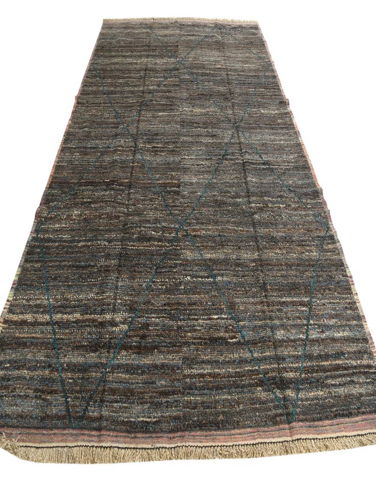 Detail image of 8' 9 x 12' 9  Hand Knotted Moroccan Wool Rug