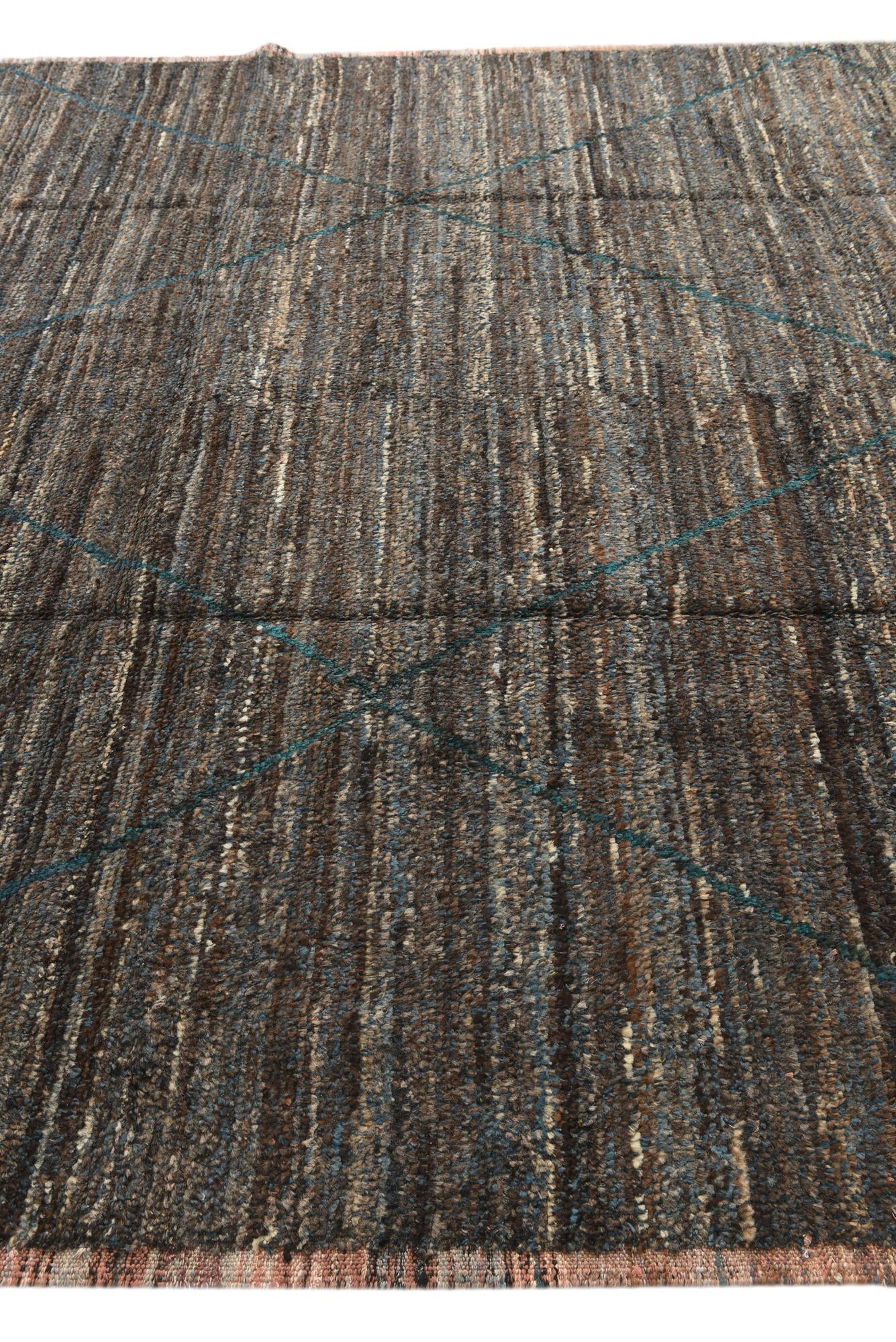 8' 9 x 12' 9 Hand Knotted Moroccan Wool Rug