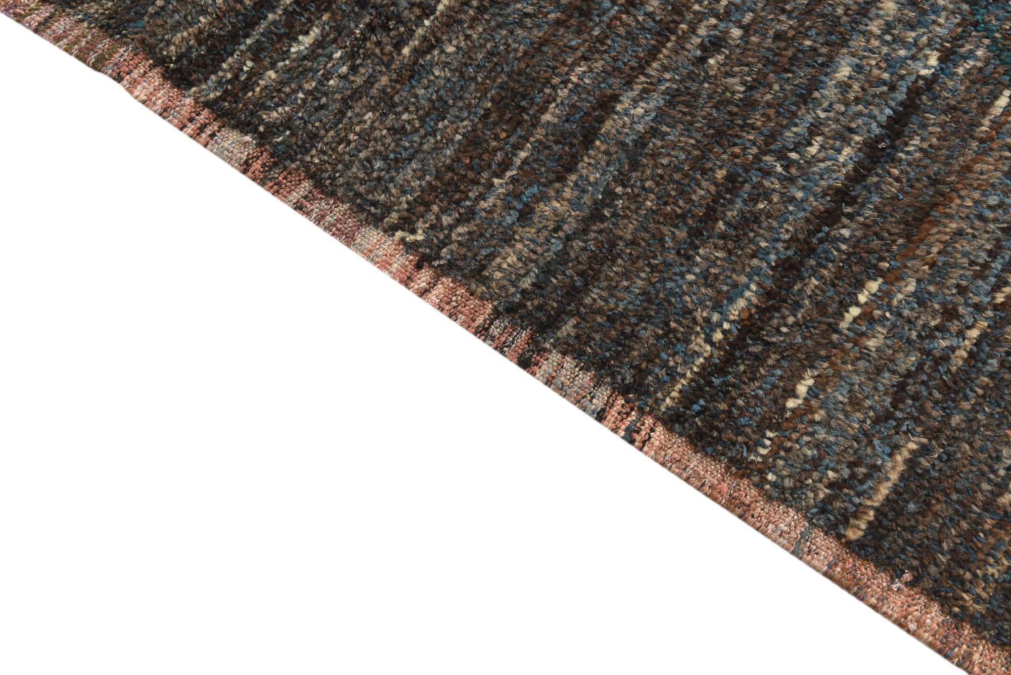 8' 9 x 12' 9 Hand Knotted Moroccan Wool Rug