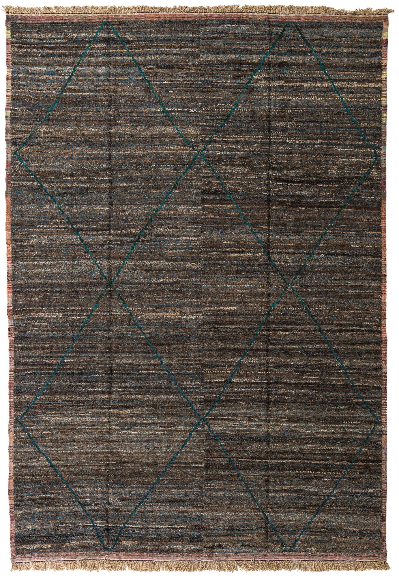 8' 9 x 12' 9 Hand Knotted Moroccan Wool Rug