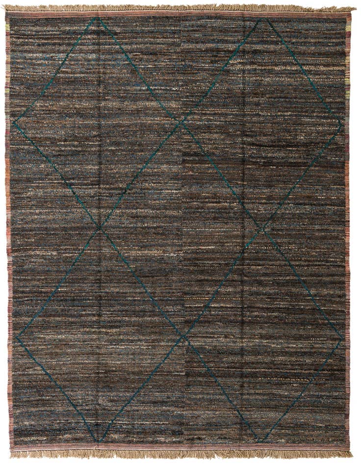 Detail image of 8' 9 x 12' 9 Hand Knotted Moroccan Wool Rug
