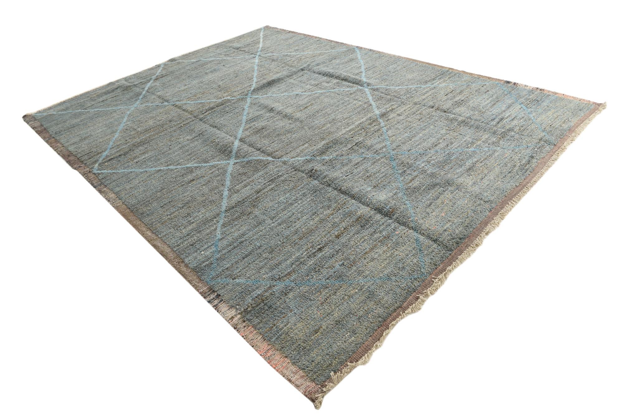 280cm x 375cm anudado a mano marroquí Alfombra Lana