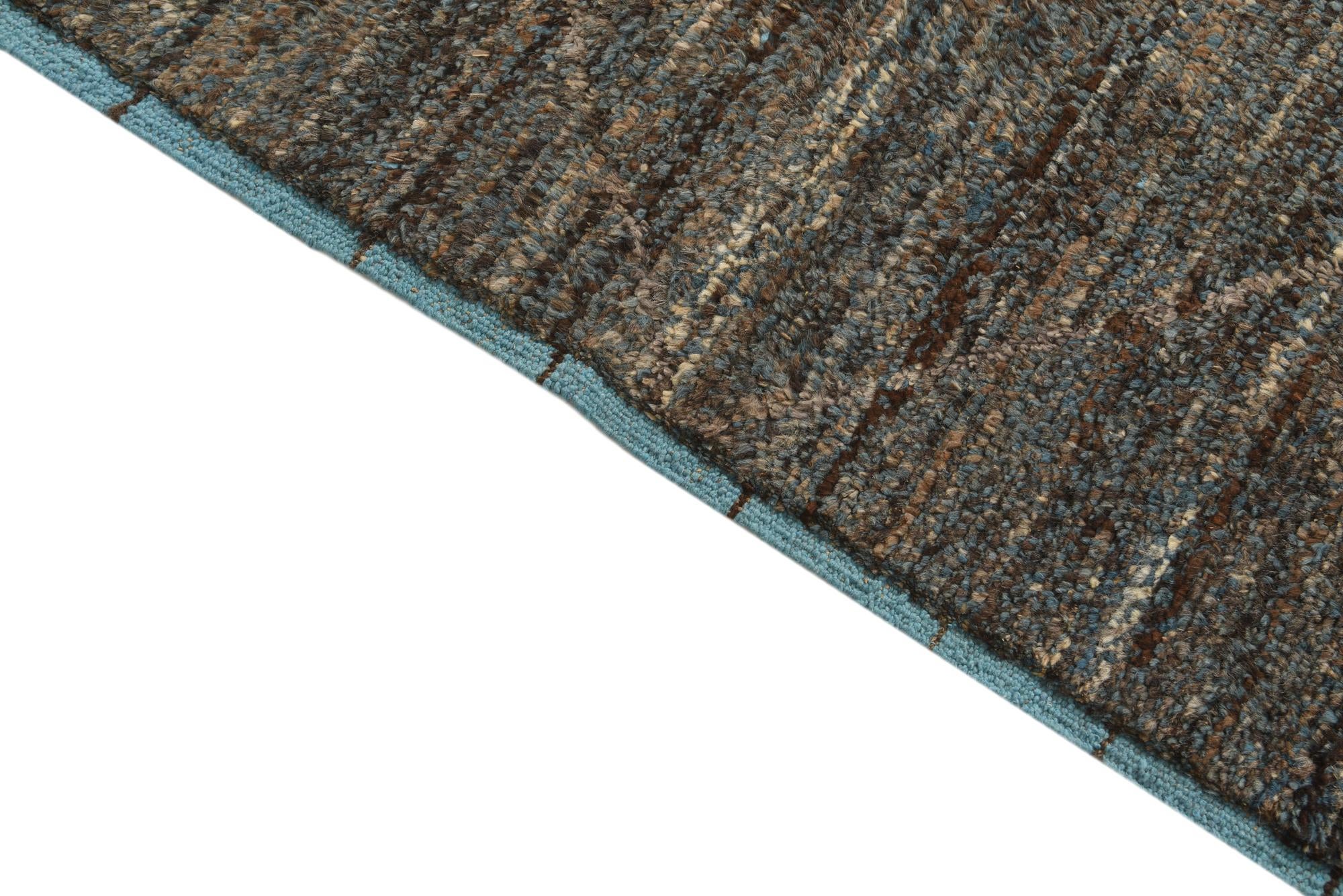 6' x 9' 5 Hand Knotted Moroccan Wool Rug