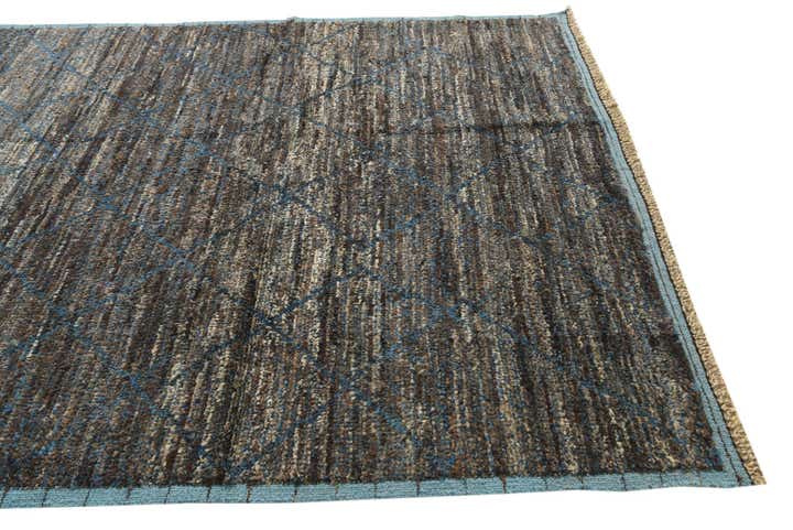 6' 3 x 9' 2 Hand Knotted Moroccan Wool Rug