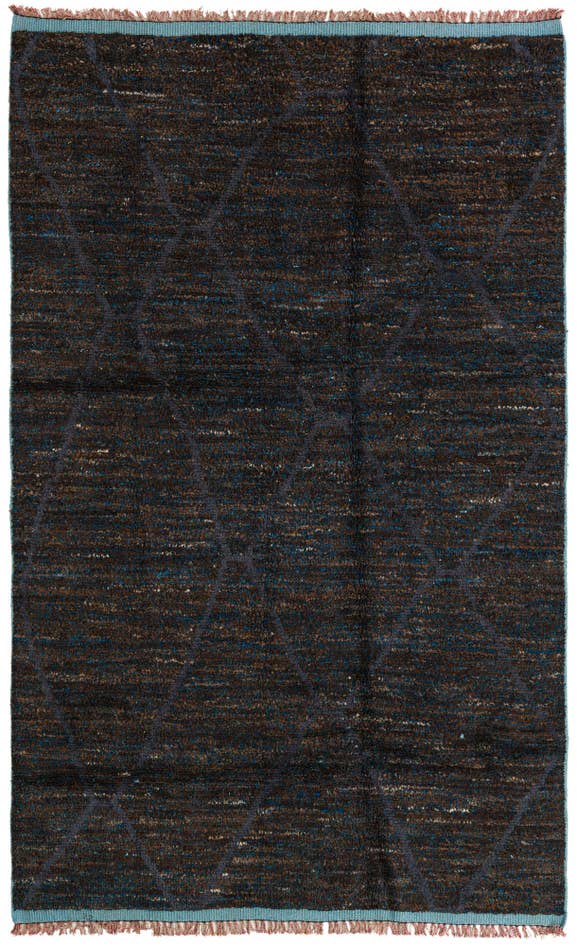 Detail image of 6' 1 x 9' 7 Hand Knotted Moroccan Wool Rug