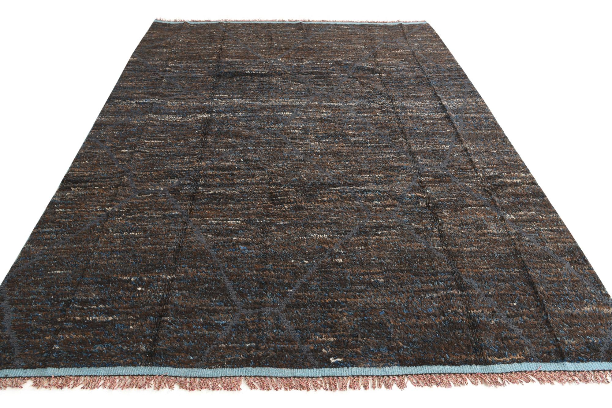 8' x 10' 8 Hand Knotted Moroccan Wool Rug