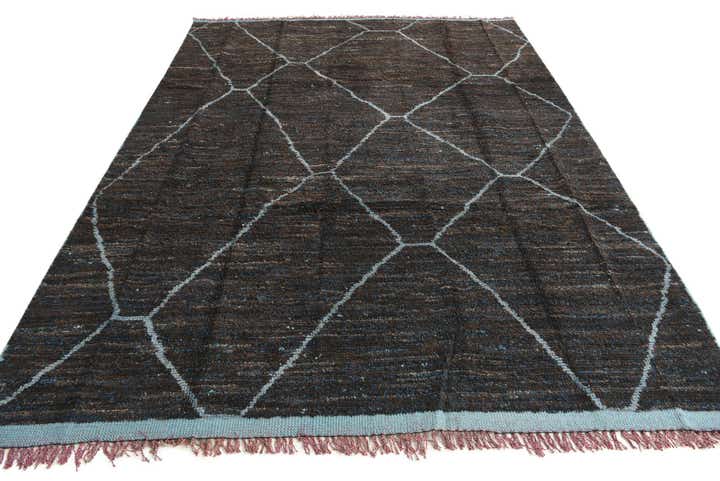 8' x 10' 9 Hand Knotted Moroccan Wool Rug