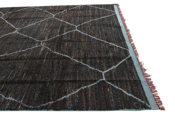 8' x 10' 9 Hand Knotted Moroccan Wool Rug