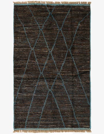 5' x 8' Hand Knotted Moroccan Wool Rug