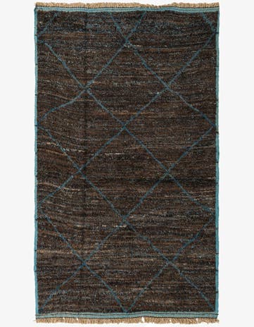 5' x 8' 5 Hand Knotted Moroccan Wool Rug