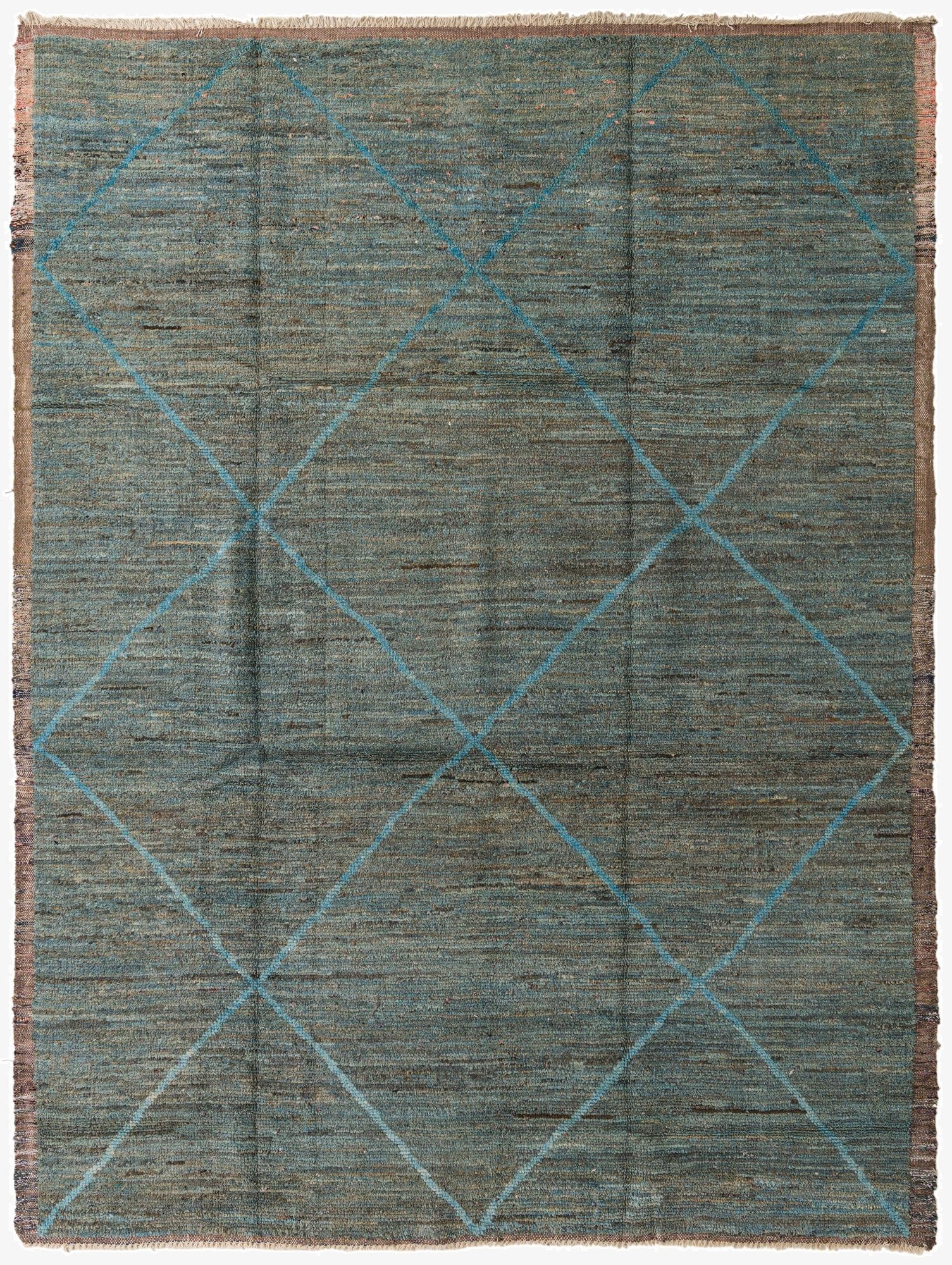 9' 3 x 12' 3  Hand Knotted Moroccan Wool Rug