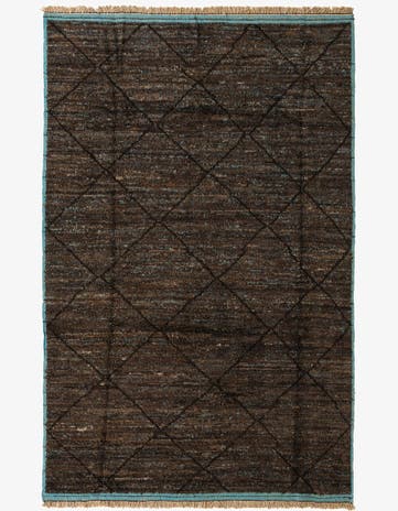 6' 3 x 9' 7 Hand Knotted Moroccan Wool Rug