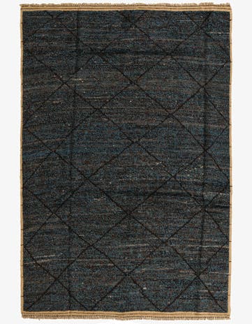 6' 4 x 9' 3 Hand Knotted Moroccan Wool Rug