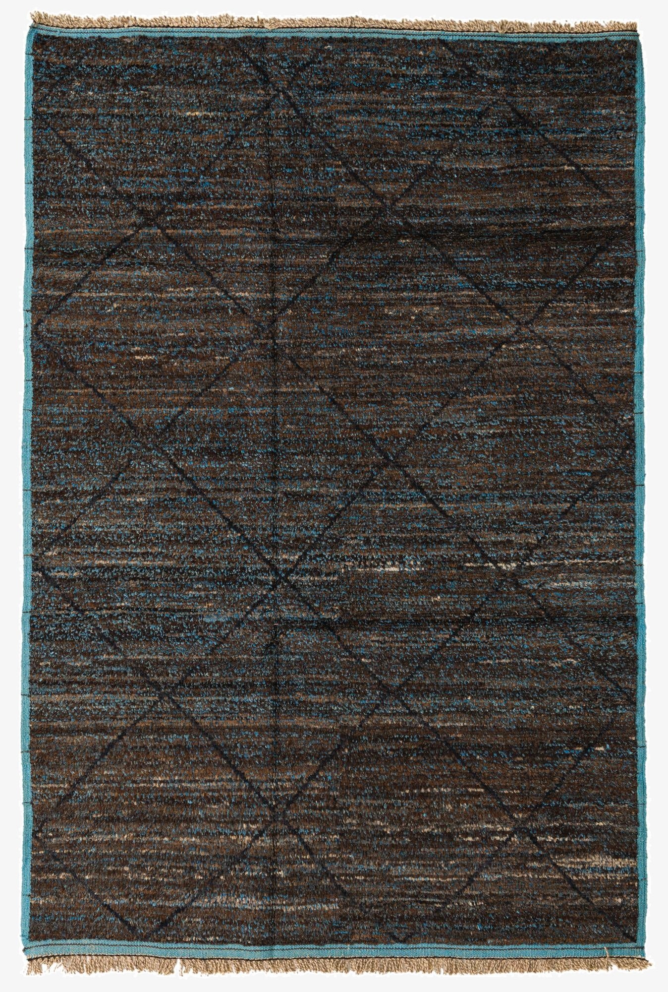 Primary image 6' 2 x 9' 2  Hand Knotted Moroccan Wool Rug