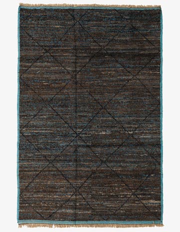 6' 2 x 9' 2 Hand Knotted Moroccan Wool Rug