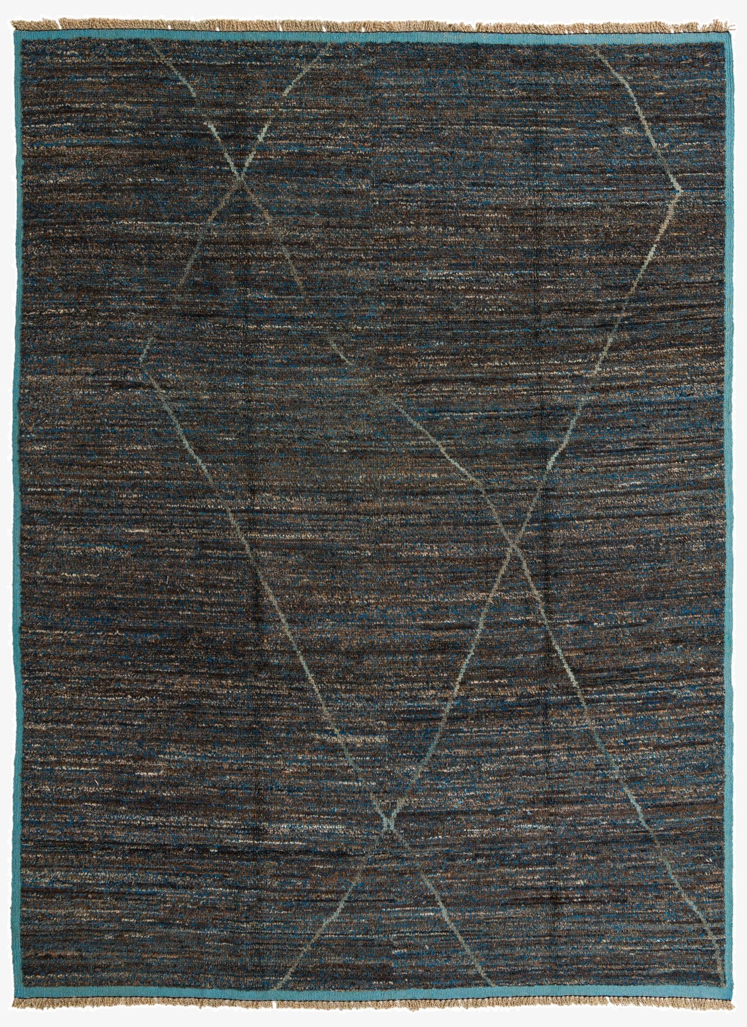 9' 3 x 12' 2  Hand Knotted Moroccan Wool Rug
