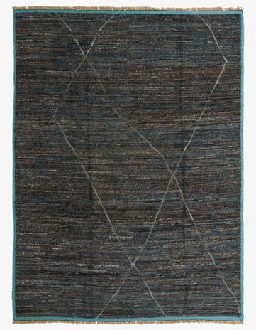 9' 3 x 12' 2 Hand Knotted Moroccan Wool Rug