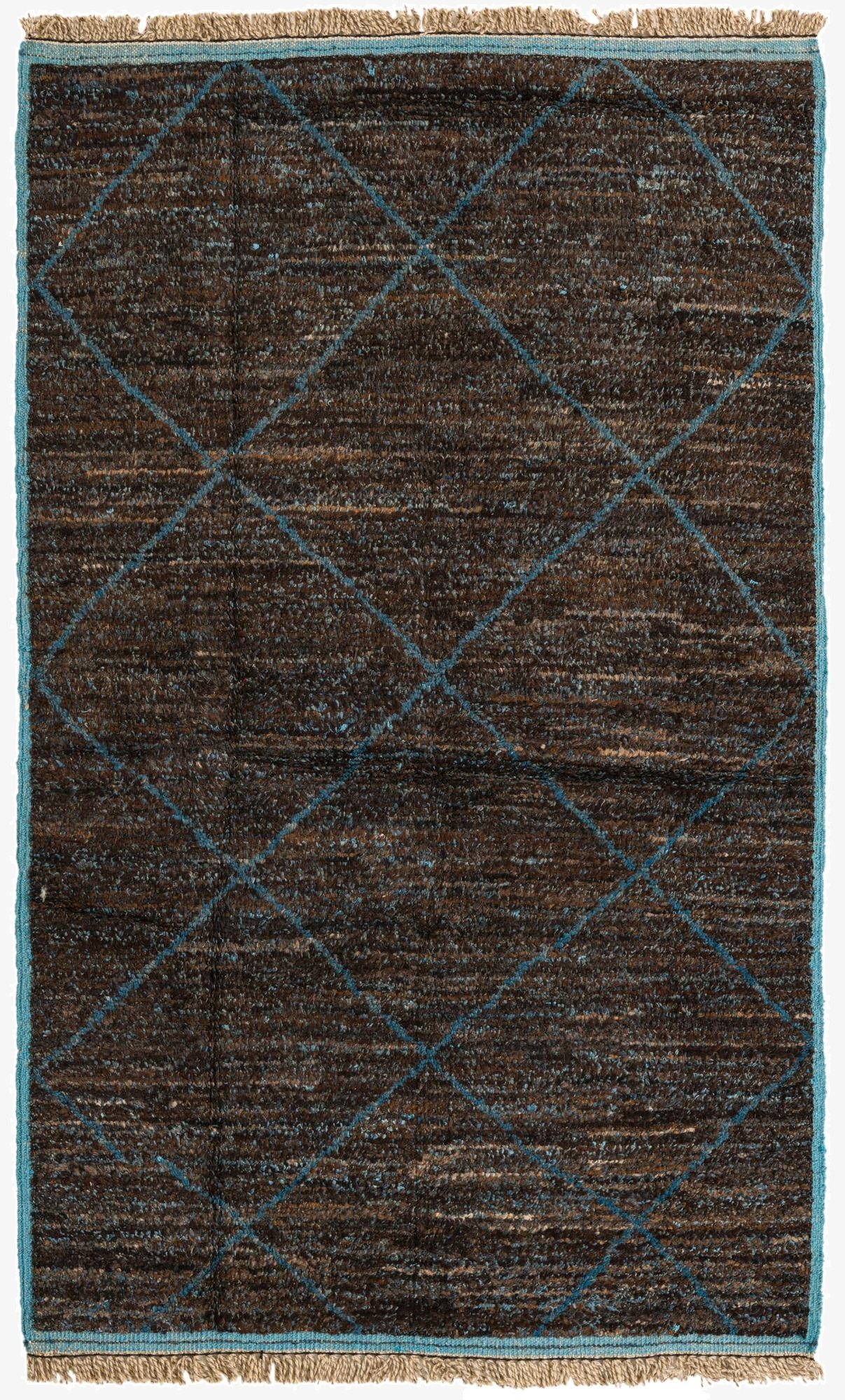 5' x 8' 5  Hand Knotted Moroccan Wool Rug