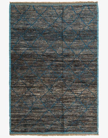 6' 3 x 9' 2 Hand Knotted Moroccan Wool Rug