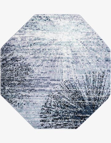 Blue and Gray Tucson Octagon Rug