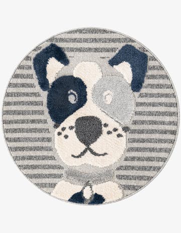 3' x 3' Whimsy Kids Round Rug