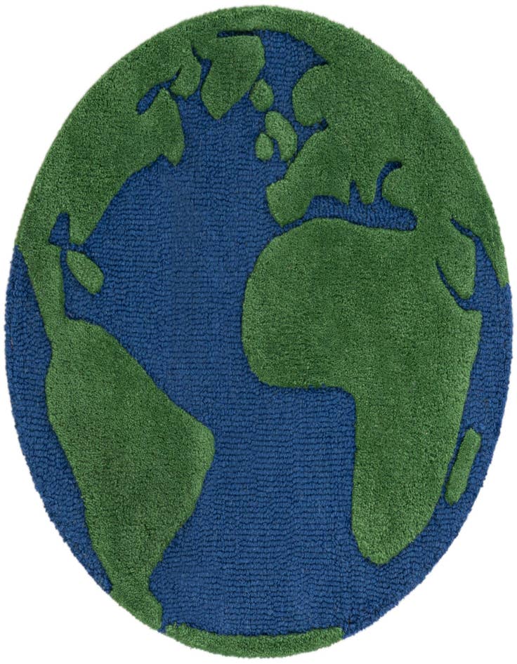 Detail image of 2' x 2' Playtime Kids Wool Freeform Rug
