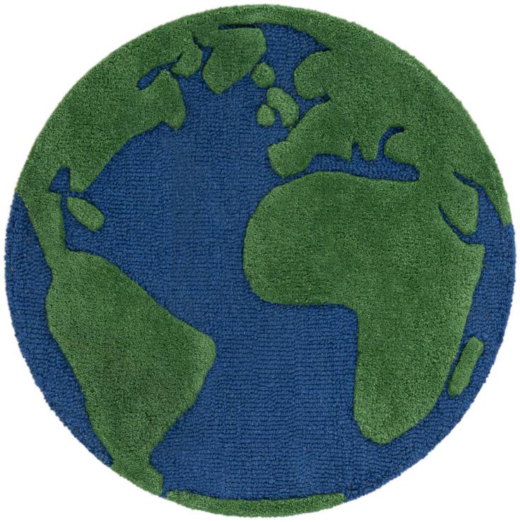 Detail image of 2' x 2' Playtime Kids Wool Freeform Rug