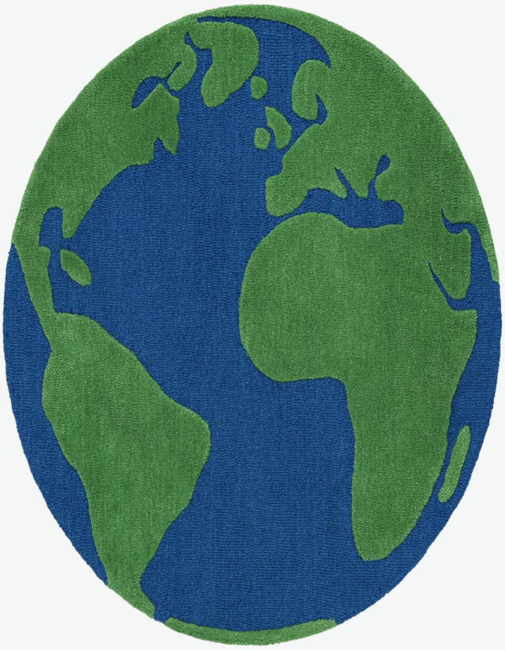 Detail image of 4' 1 x 4' 1 Playtime Kids Wool Freeform Rug