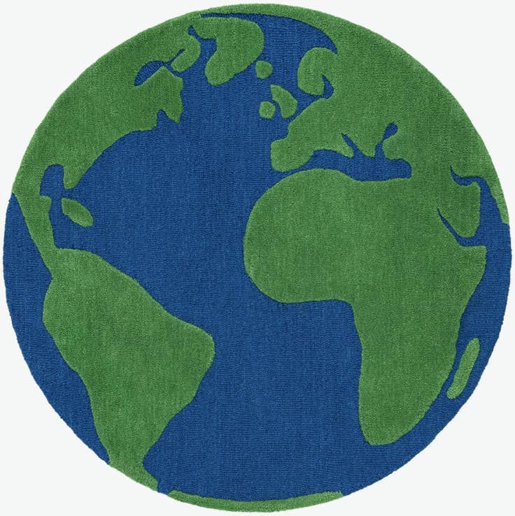 Detail image of 4' 1 x 4' 1 Playtime Kids Wool Freeform Rug