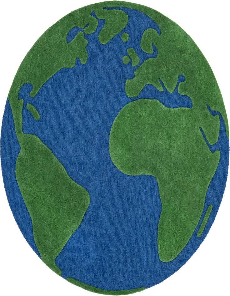 Detail image of 5' 1 x 5' 1 Playtime Kids Wool Freeform Rug