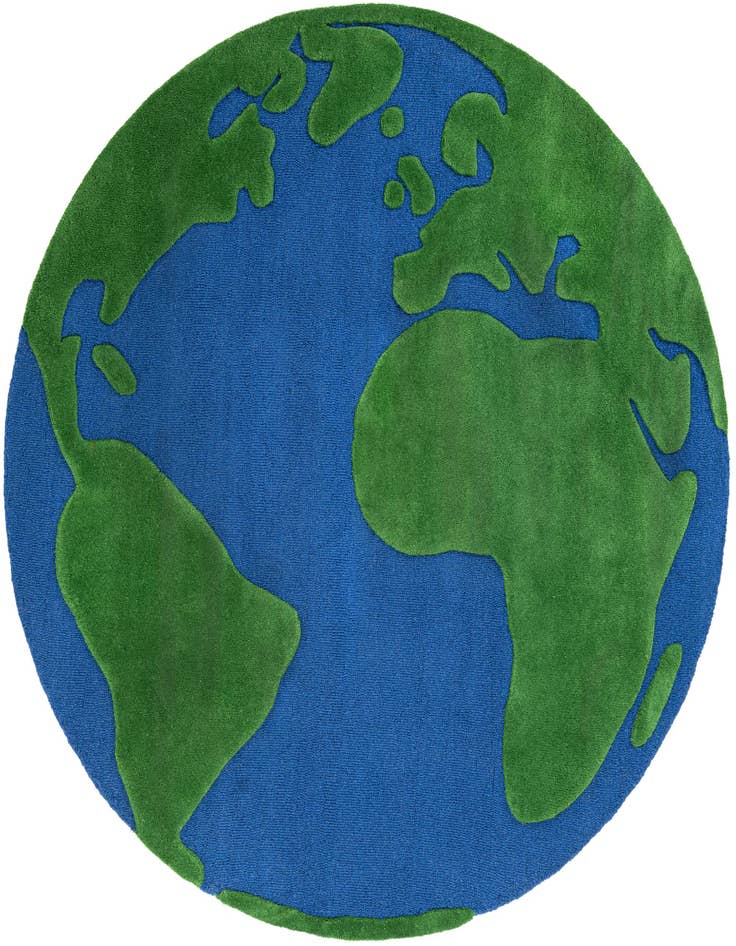 Detail image of 6' 1 x 6' 1 Playtime Kids Wool Freeform Rug