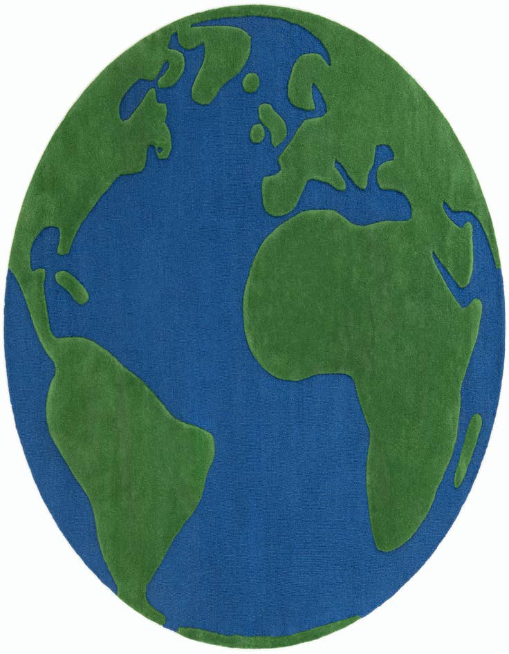 Detail image of 7' 10 x 7' 10 Playtime Kids Wool Freeform Rug