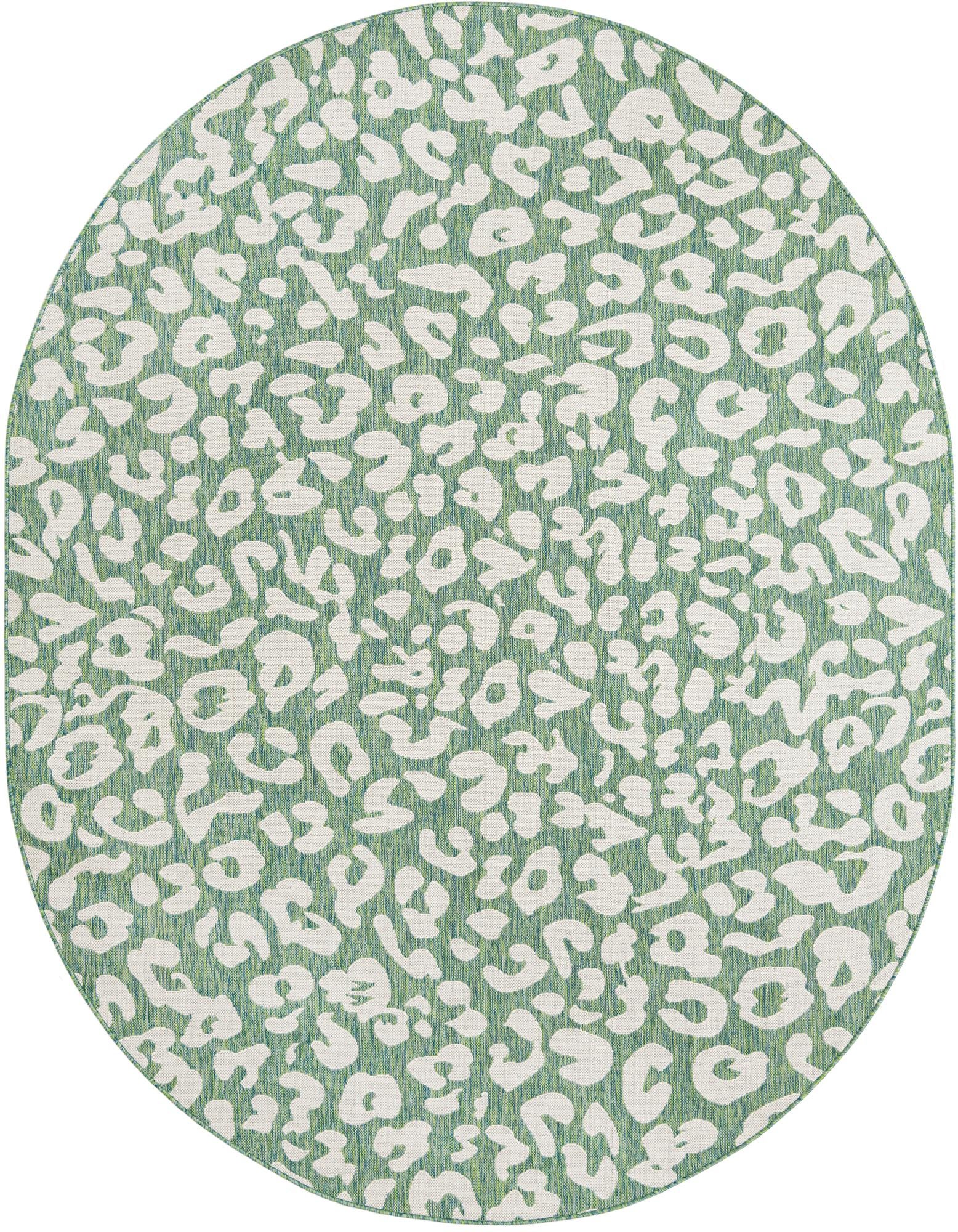 7' 10 x 10' Easy-Clean Safari Indoor / Outdoor Oval Rug